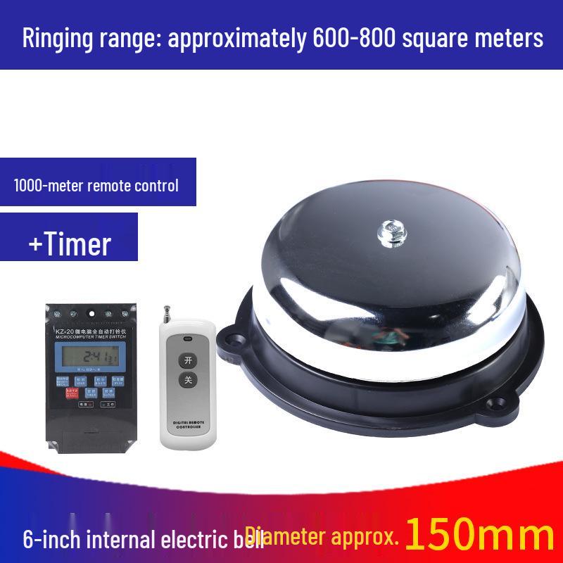Sparkless Indoor/Outdoor Remote-Controlled Timed Electric Bell