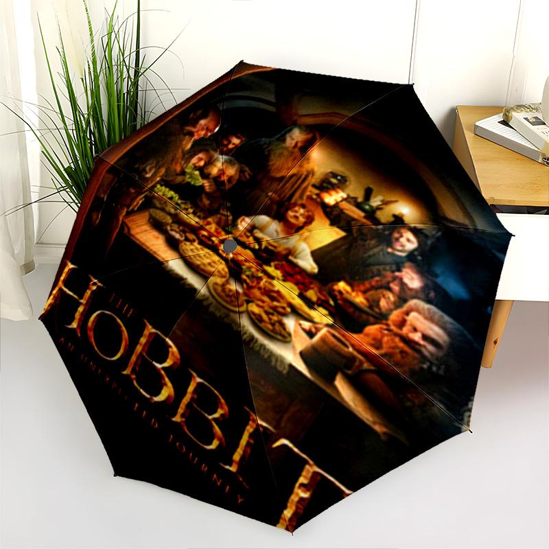 Smaug'S Fiery Wrath Folding Umbrella Suitable For All Seasons Suitable For All Seasons Three Folds Umbrella Printing