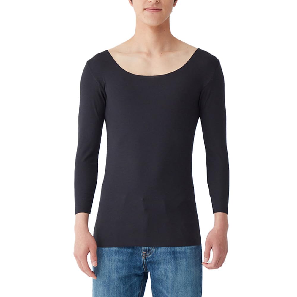 

Gunze Long Sleeve Sleeves That Show Through CUT OFF Series with Compatible with Made in and Size L [3/4 Won t Long-Sleeved T-Shirts] in.T чёрный