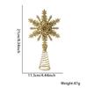 Christmas Snowflake Tree Topper: Gold, Silver & Red Glitter Ornament