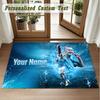 Crystal Velvet Square Rug Custom NameErling Haaland Pattern Non Slip Home Floor Decor Rug