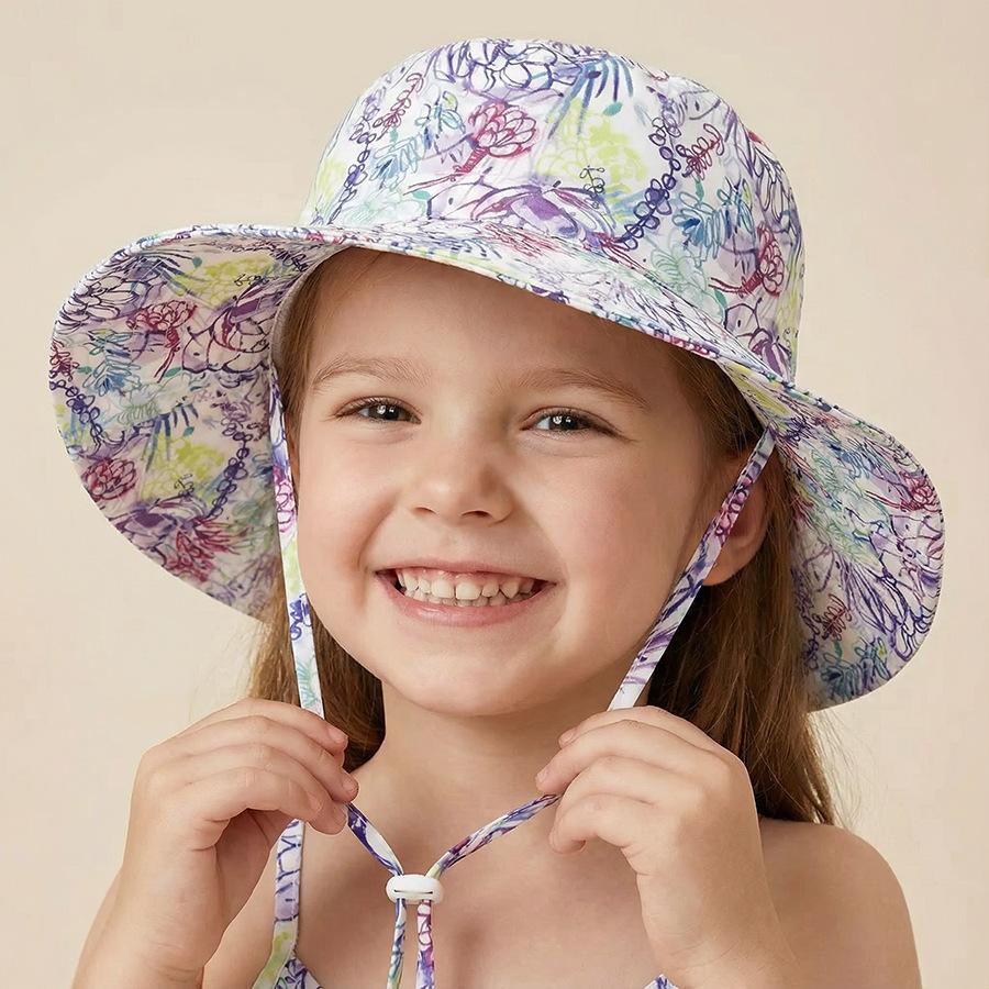 Printed baby sun hat for boys and girls. Men's and women's fisherman hats. Pure sun protection hats. Outdoor adjustable.