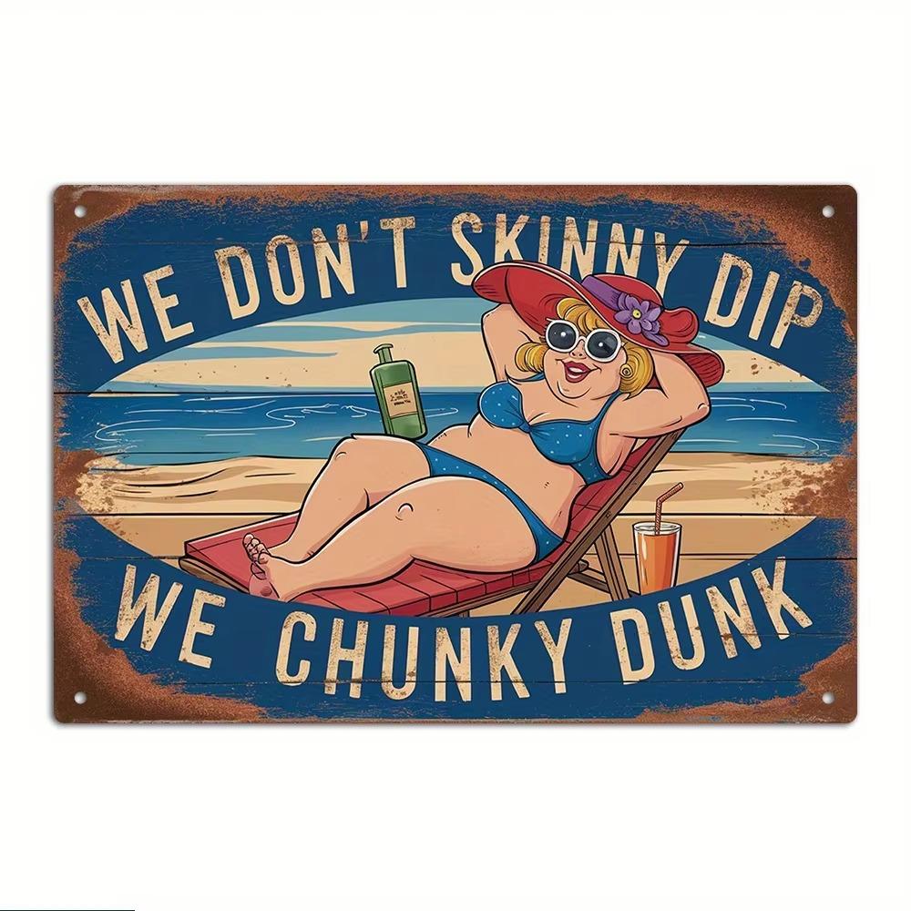 

Putuo Decor Винтажная металлическая жестяная табличка - Настенное искусство для дома Мы не купаемся нагишом, мы плюхаемся - Английский язык, Забавная идея для подарка белый