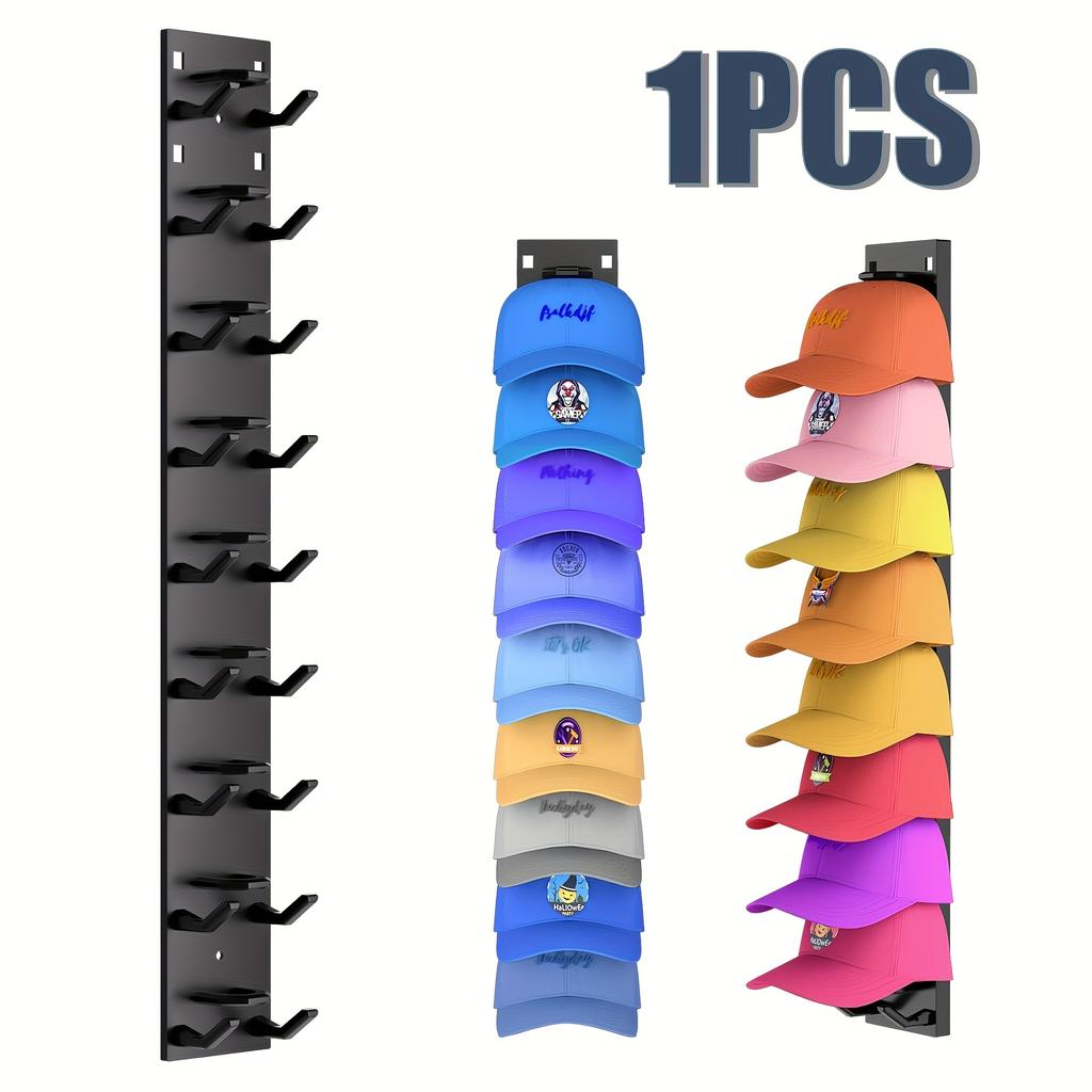 Baseball Cap Storage Rack, Wall-Mounted Hat Holder, Multi-Layer Display Stand, Wall Hook Suitable for Hats, Organized Placement