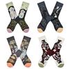 ETSMON Stylish Floral Unique High Crew Matching Set of Dog and Moss Women's Socks, Print, Design, Length, Cotton, Stretchy, Breathable, All-Year,