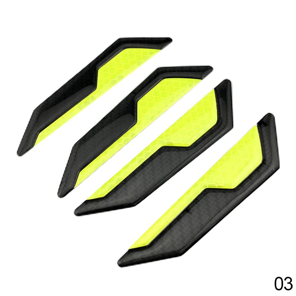 4PCS Auto Tür Anti-Kollision Streifen Körper Aufkleber Reflektierende Warn Aufkleber Dekorative Kratzfest Modifizierte Universal