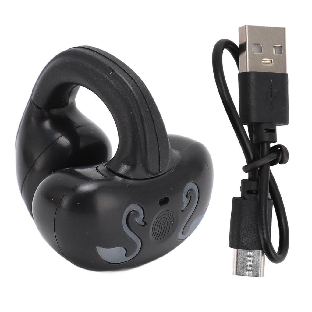 Clip On Bluetooth Headphone HiFi Bone Conduction Rechargeable Ear Clip Wireless Earphone for Sports