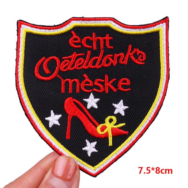 Netherland Oeteldonk Emblem Embroidered Patch Frog Patch Iron On Patches For Clothing Diy Netherland Carnival Patches Sew Badges