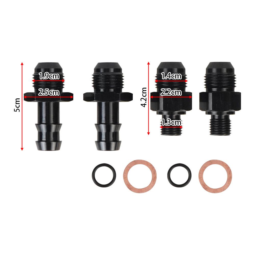Transmission Cooler Hose Line Kit For Dodge Ram Cummins 47RE 48RE 2003-07 Black