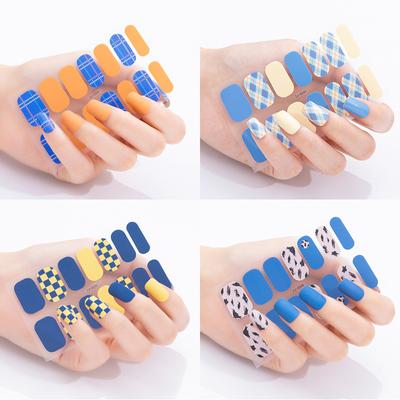 Schachbrett Nagelkunst Aufkleber, matte Nagelaufkleber, gestreifte mattierte Nagelaufkleber, vollständige Aufkleber