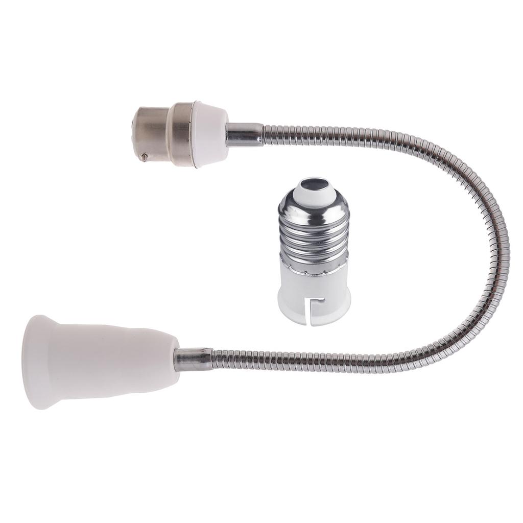 B22 to E27 Light Socket Extender Adapter Light Bulb Extension E27 Socket Extender Bendable Flexible Gooseneck Adjustable