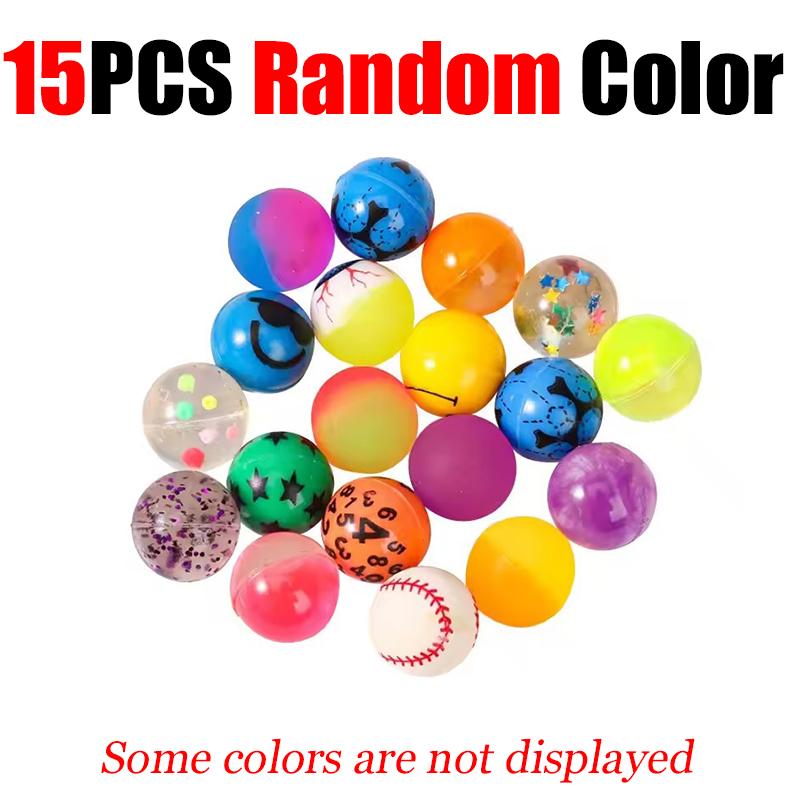 15-30PCS/Set Elastic Balls Mini Colorful Bouncy Ball 25mm Size Chasing Bouncing Interactive Game Prop for Pet Cat Dog Favors ZYF