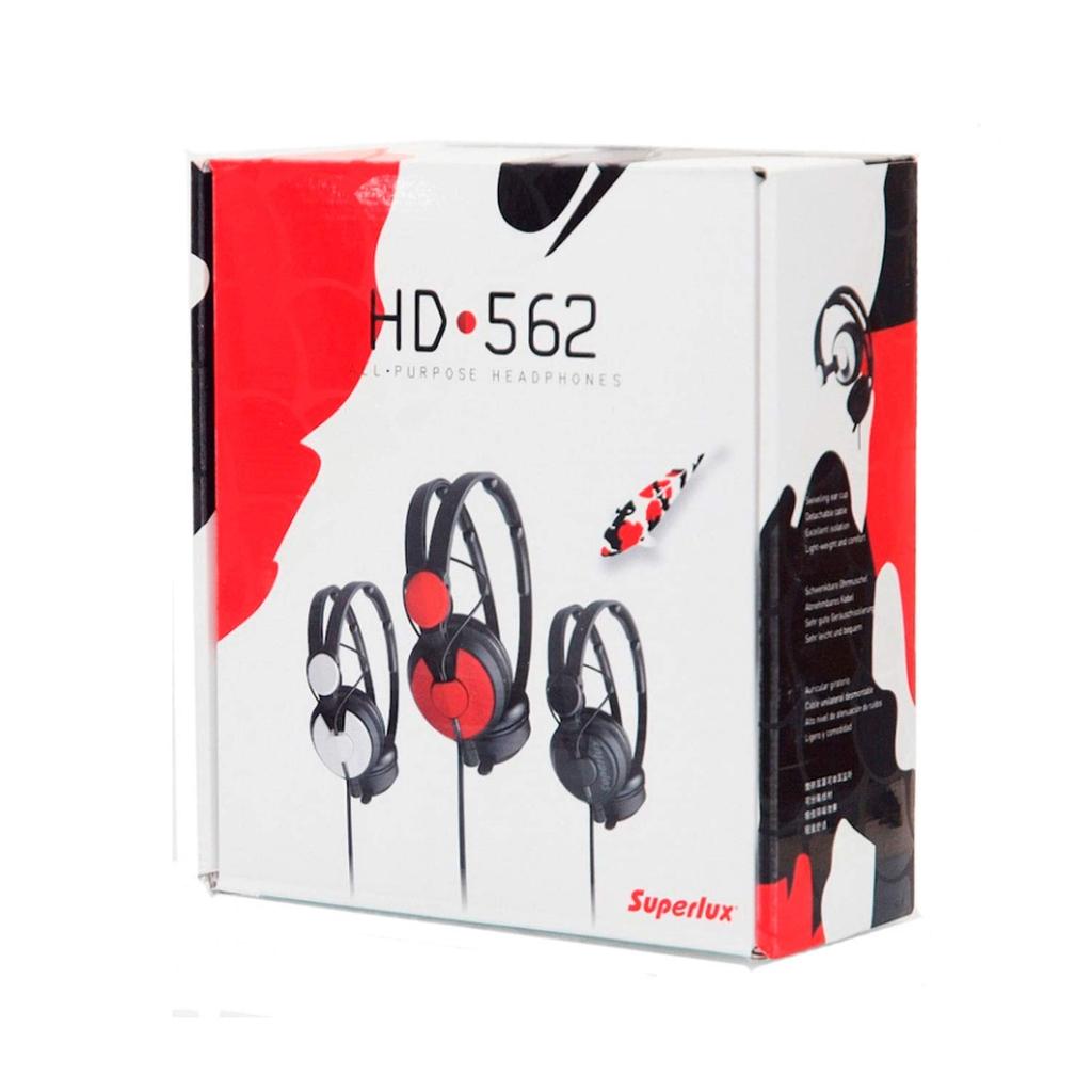 Superlux Closed-Back Multi-Purpose Headphones, Red, HD562 Red