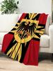 Art Flag Flannel Warm Comfort Soft Plush Throw Blanket for Sofa Living Room Prussia Office Bedroom Travel Gift SingleSided Print