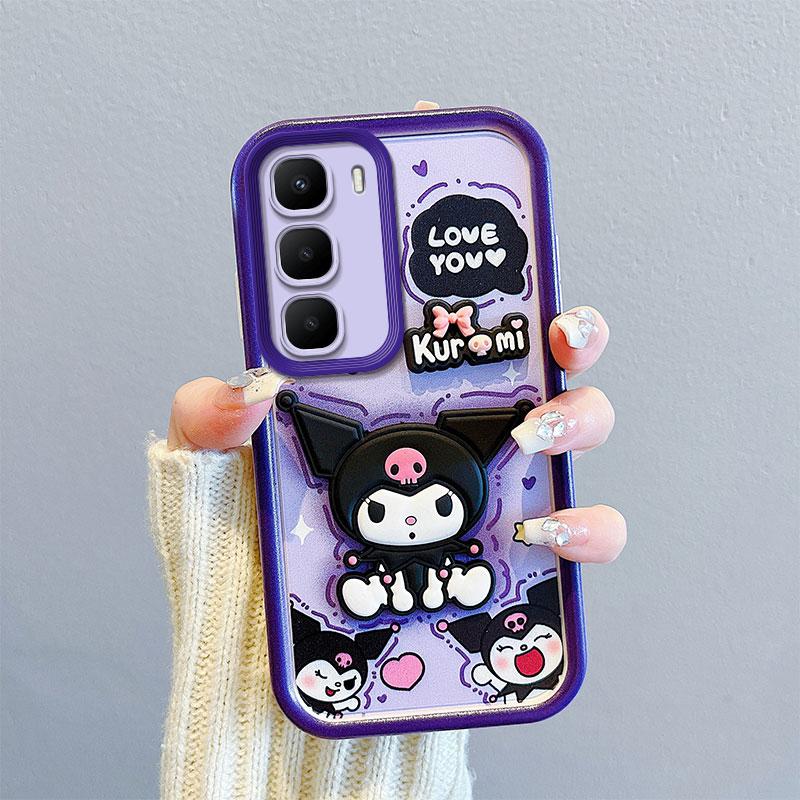 KEYSION Shockproof Case for Infinix Hot 60i 60 5G with Lanyard Soft Silicone Cute 3D Cartoon Doll Phone Back Cover for Infinix Hot 60 Pro+