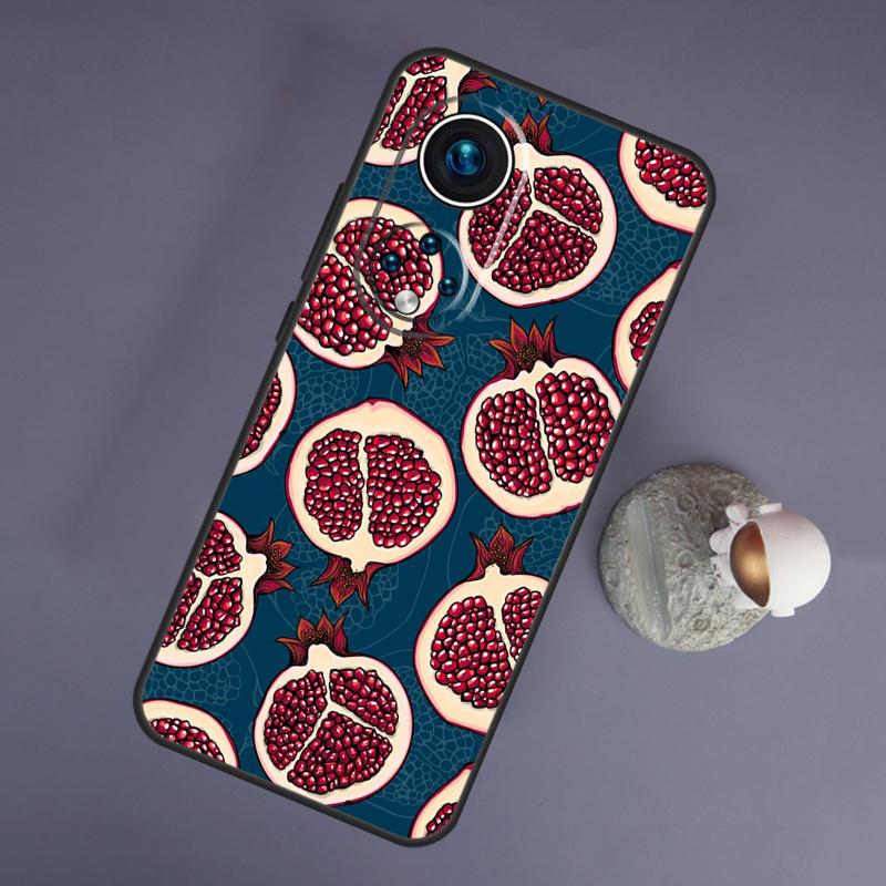 Food Fruit Red Pomegranate For Huawei Honor Magic 5 Lite 70 50 X8 X9 a P20 P30 P40 P50 P60 Pro P Smart Nova 9 5T Case
