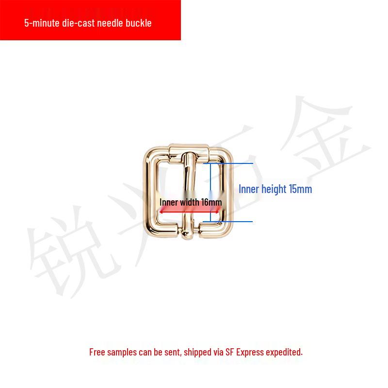 Die-Casting Zinc Alloy Pin Buckle for Leather Shoulder Strap and Webbing Adjustment
