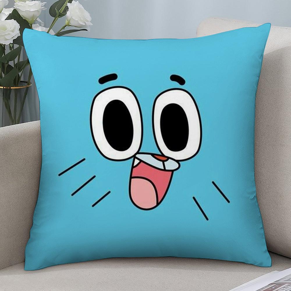 Animation Amazing World Gumball Pillow Case Short Plush Sofa Decorative Gift Home Double-sided Printing Cushion