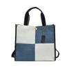 Korean version contrasting denim handbag women's 2025 new fashionable large-capacity tote bag retro messenger bag