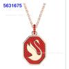 Womens Gradient Blue Swan Necklace Classic Clavicle Chain Fashion Jewelry