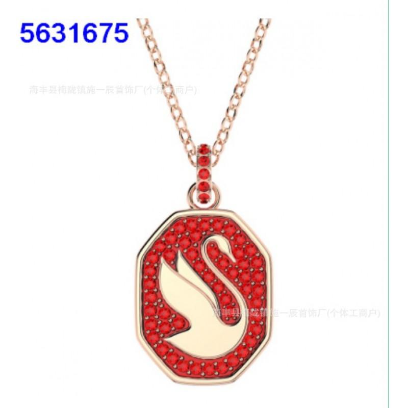 Womens Gradient Blue Swan Necklace Classic Clavicle Chain Fashion Jewelry