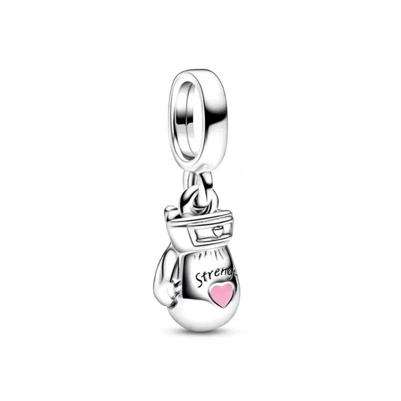 New Fashion 925 Silver Piano Badminton Headphones Guitar Pendant Charms for Bracelet Women Jewelry Gift