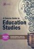 The A Concise Guide To Education Studies Book