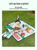 Ultrasonic Waterproof Picnic Mat with Zipper Backpack - Moisture-Proof, Thickened, Foldable, Portable Cushion.