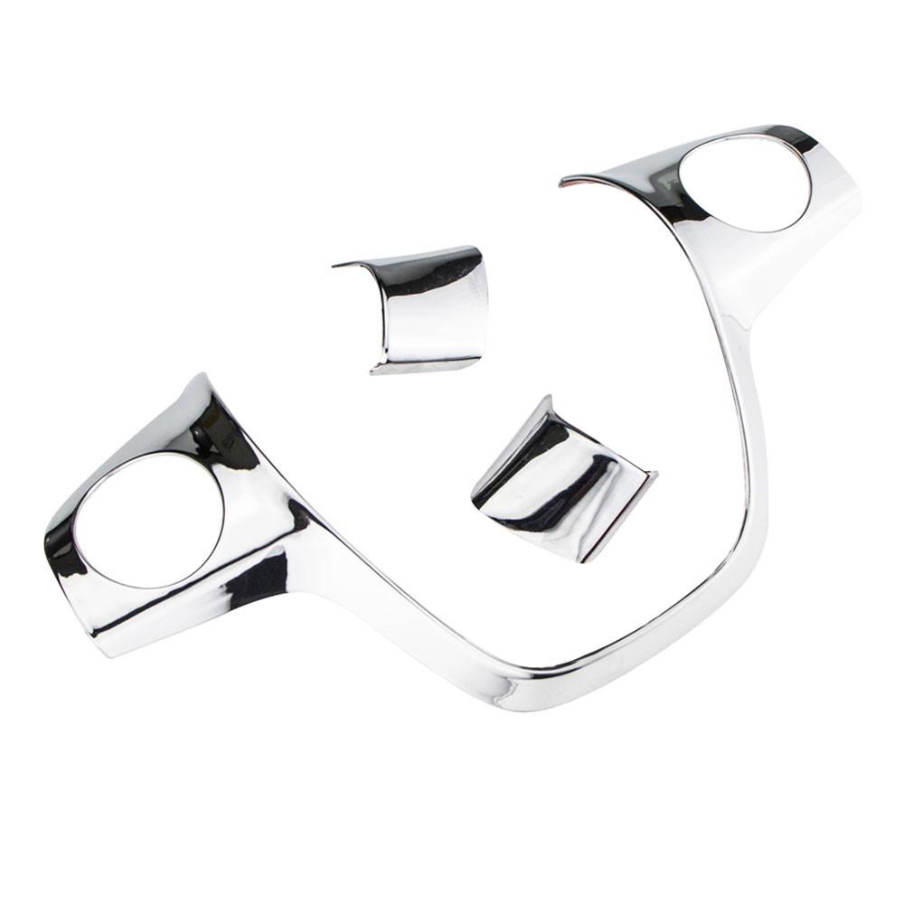 Steering Wheel Cover Sequins Trim Sticker ABS Chrome for Ford For Focus 3 Kuga Escape CMAX Grand 2011-2017 Models