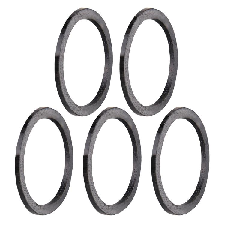 5 Pcs Bike Carbon Fiber Headset Spacer Lightweight Bicycles Headset Washer