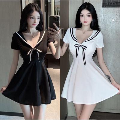 Nischen-Design-Sinn Altersreduktion erste Liebe super Fee Campus-Stil Taille schmal Temperament Kleid Zi Chun