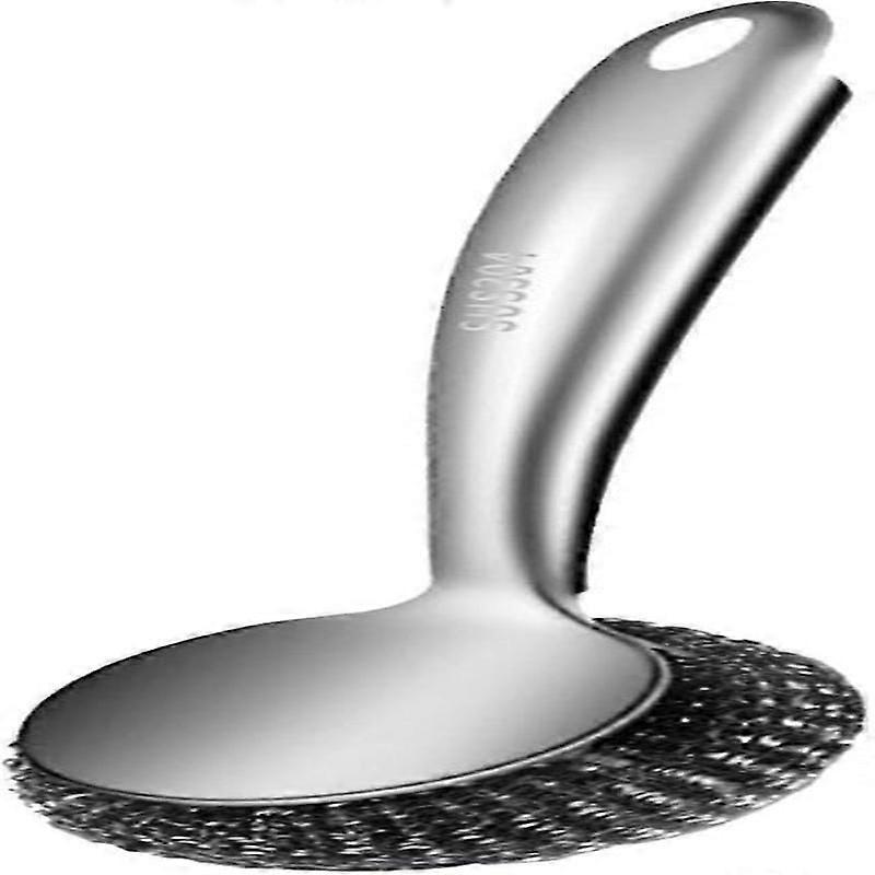 Pot Brush with Long Handle Stainless Steel for Cleaning
