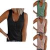 Stylish Women's Sleeveless Vest With V Neck And Ribbed Design For Summer Comfort