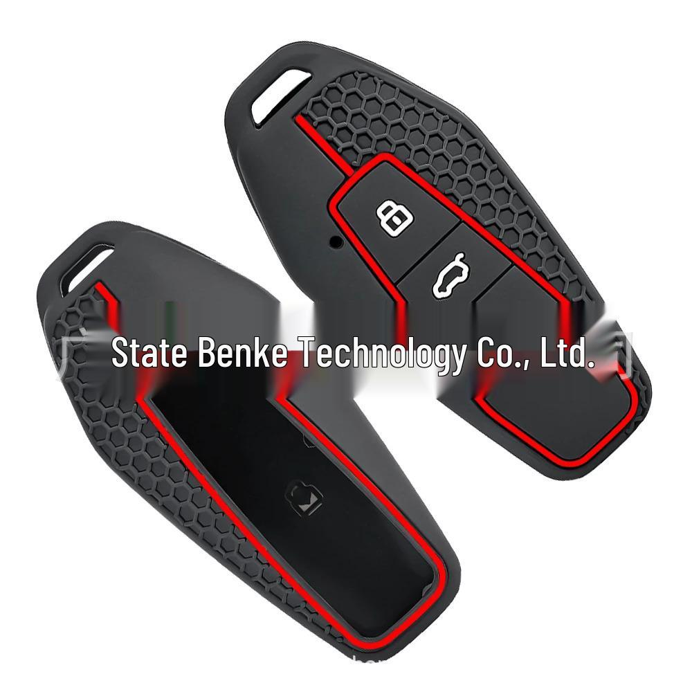 Chery ICAR03 3-Button Remote Key Silicone Cover with Honeycomb Texture