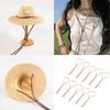 10pcs PU Leather Hat Strings Straw Hat Rope Cord For Customizing Straw Hats For Crafting Project Hat Accessories