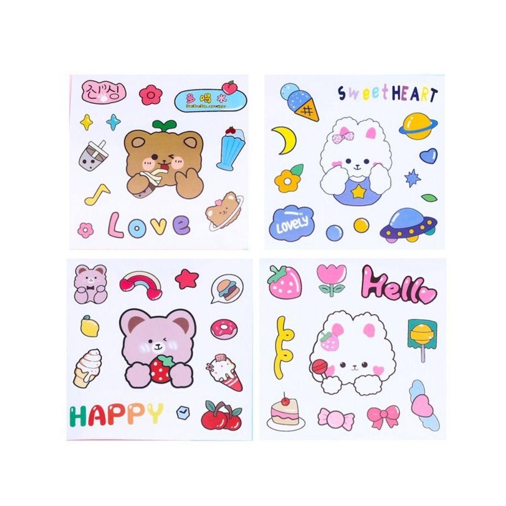 1/10Pcs Colorful PVC Stickers Waterproof Phone Water Bottle Decor For Children Boys Girls