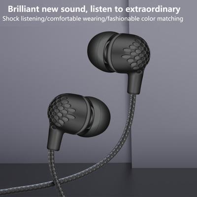 Wired Earphone Fevers Sound Quality HD-compatible Calling Wire Control 3.5mm Stereo Sports