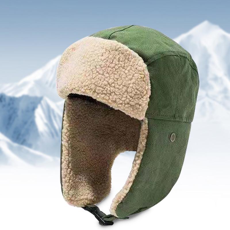 Aviator Lammwolle Wintermütze: Winddicht, Kälteschutz, Ohrenschutz für Outdoor-Aktivitäten