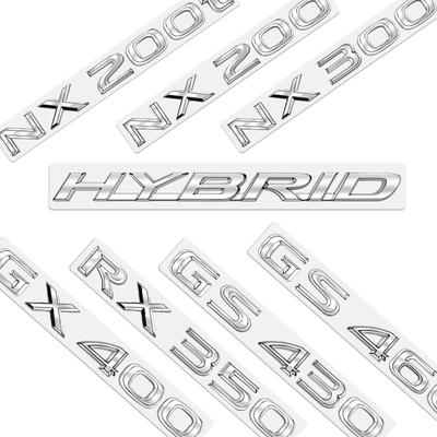 Metal Emblem Car Sticker Badge Decal Body Trunk Decor for Hybrid GS300 GS430 GS460 GX400 NX300 RX300 Chrome Silver