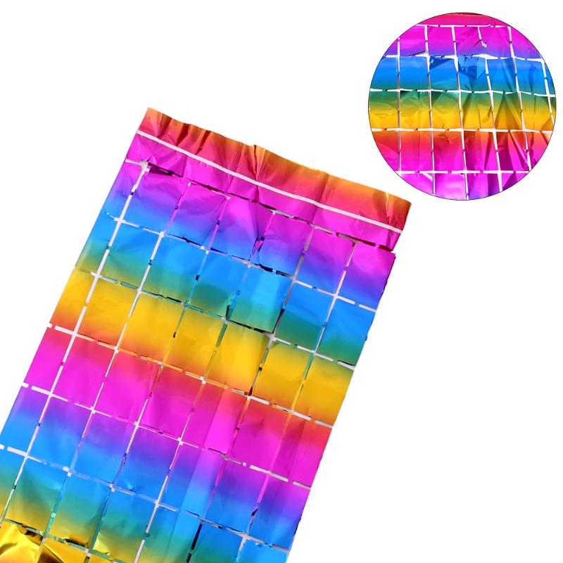 Party Party Colorful Square Rain Curtain Birthday Party Background Wall Decoration Square Rain Curtain