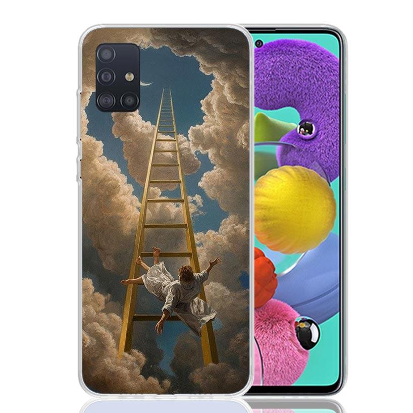 Rene Magritte Art Phone Case For Samsung Galaxy A52 A32 A22 A12 A02S A50S A30S A51 A31 AA71 Note 20 Ultra 10 S10 Plus Galaxy A52