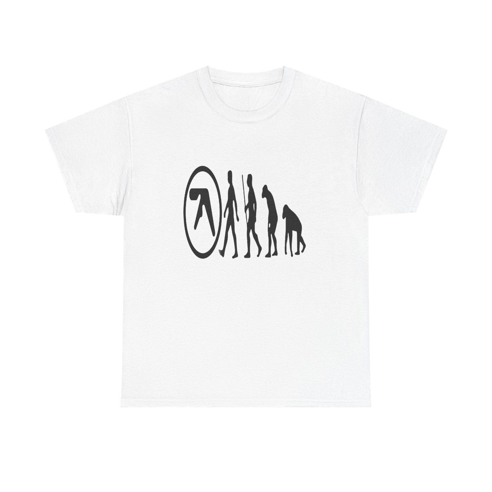 Evolution of Man to Aphex Twin T-Shirt | Music Graphic Tee 2XL