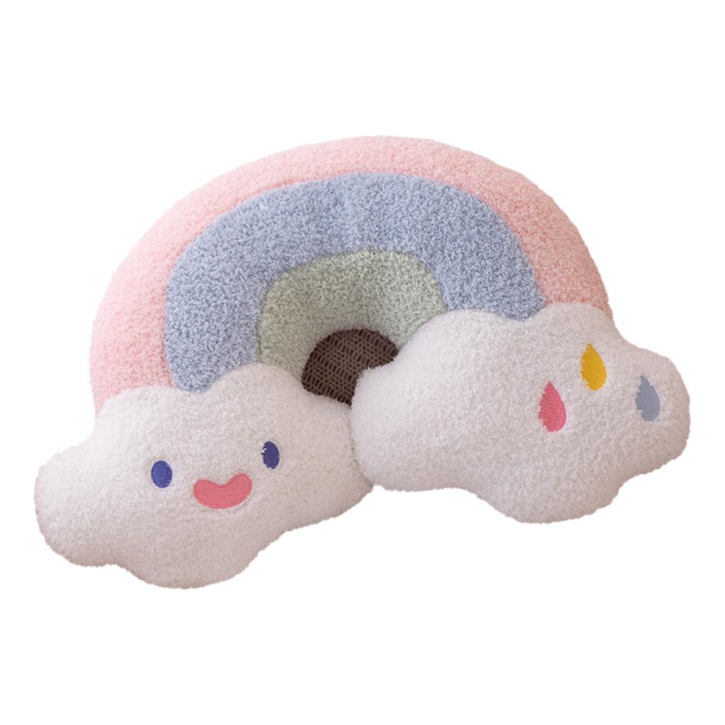 Unique Ins Style Simple Unicorn Rainbow Cloud Heart Plush Pillow For Sofa And Bed