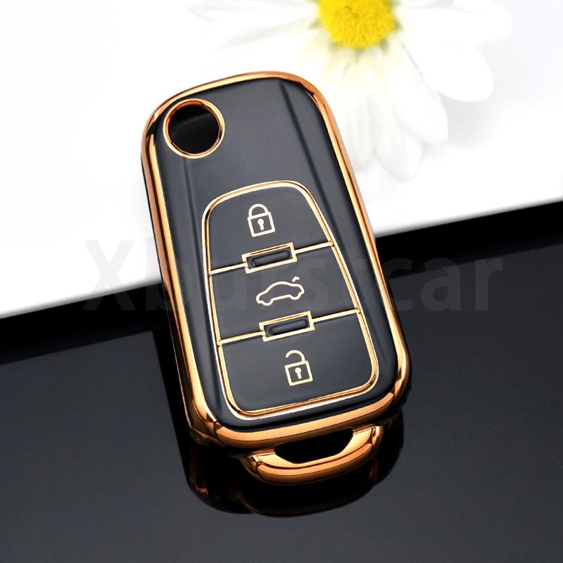 3 Button Flip Folding Remote Car Shell Fob Holder For Roewe MG5 MG7 MG GT GS 350 360 750 W5 Key Case Cover Protector Accessories