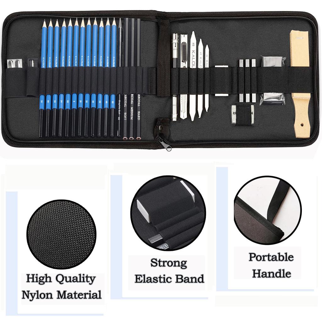 33-Piece Beginner Sketching Pencil Set for Drawing and Art Supplies