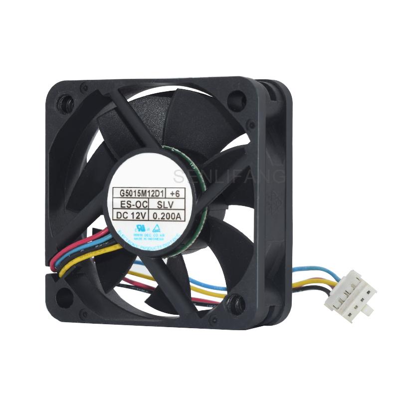 G5015M12D1+6 12V 0.2A 50*50*15mm 4-Wire DC Vehicle Audio Cooling Fan cable lengeth 9.5cm only G5015M12D1 6 чёрный