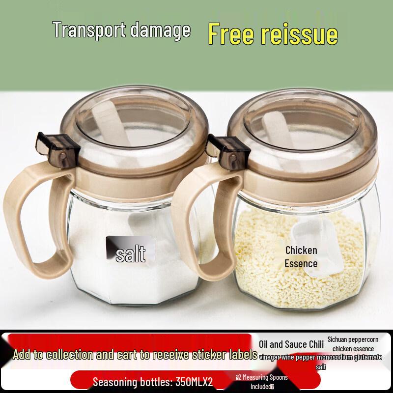 Glass Kitchen Condiment Storage Set