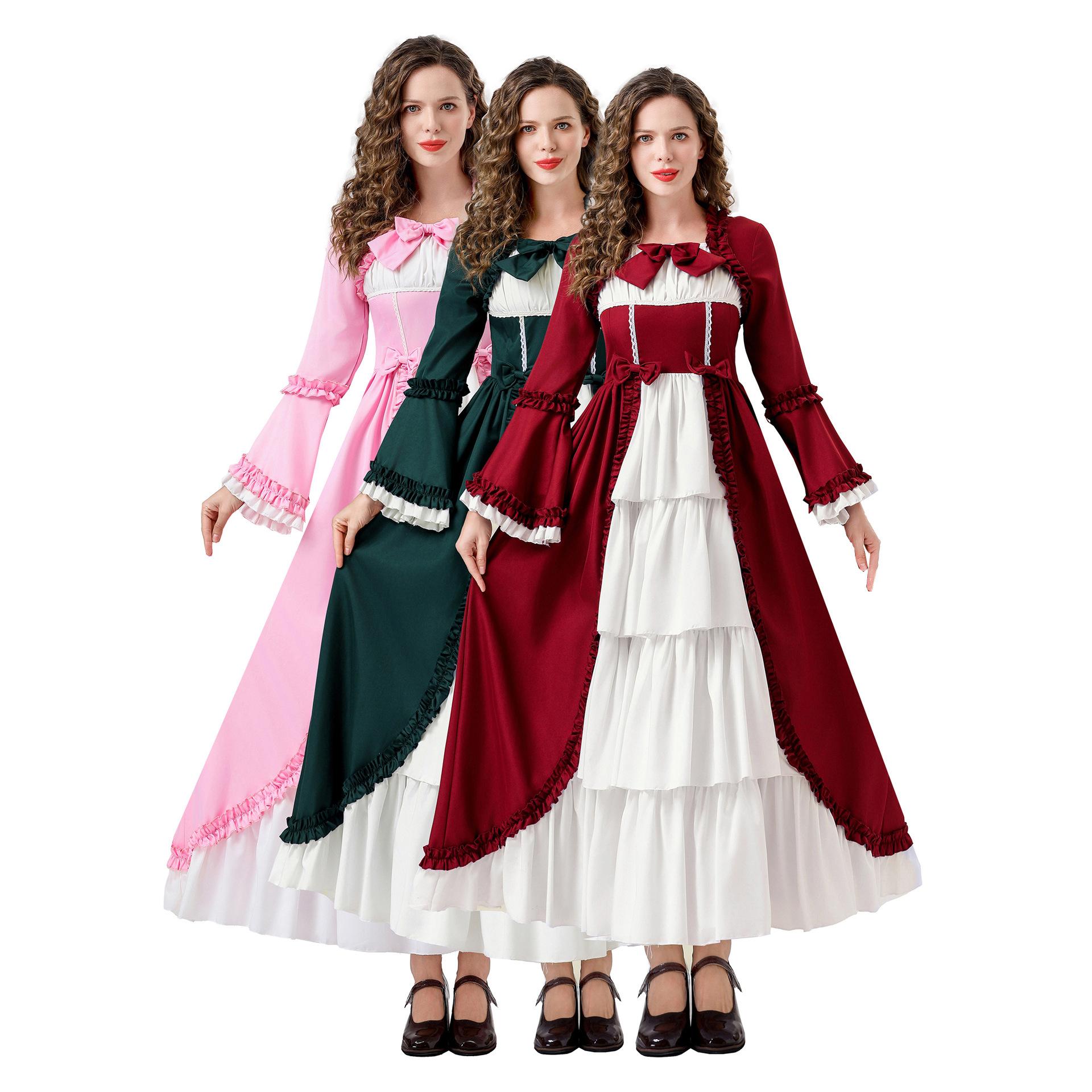

Anime lolita dress medieval court vintage goth queen cos dress holiday party uniform S чорний
