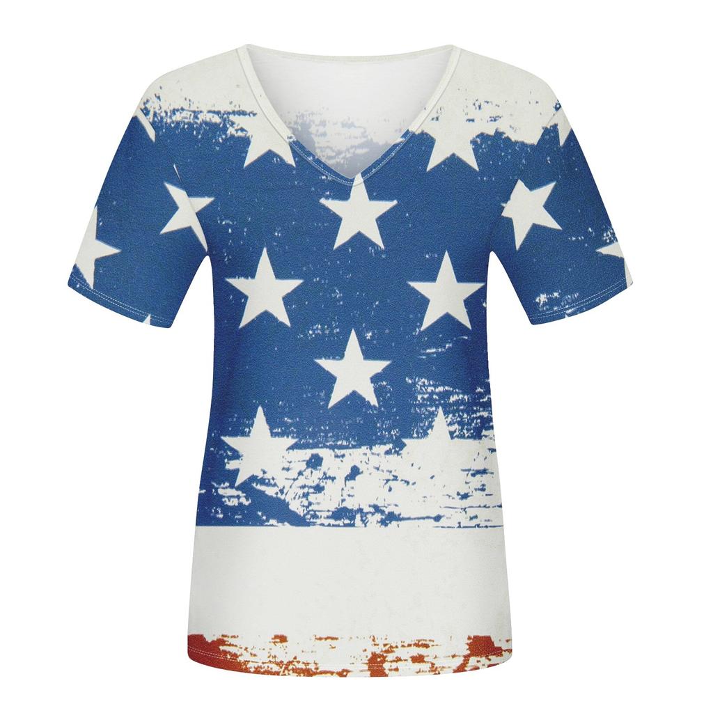 Trička s krátkým rukávem a výstřihem do V pro ženy, módní topy, moderní lehký měkký ležérní letní top