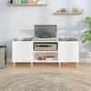 VidaXL Armoire à disques blanc brillant 121x38x48 cm bois d'ingénierie 831927